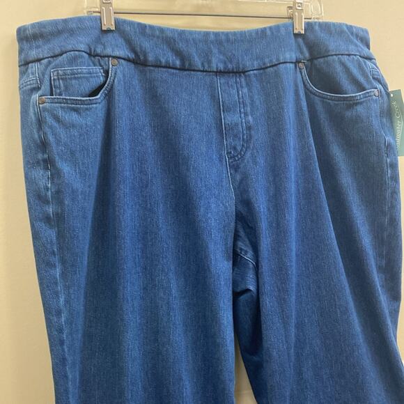 Coldwater Creek women’s size 18 medium wash wash slip on jeans - Picture 6 of 7